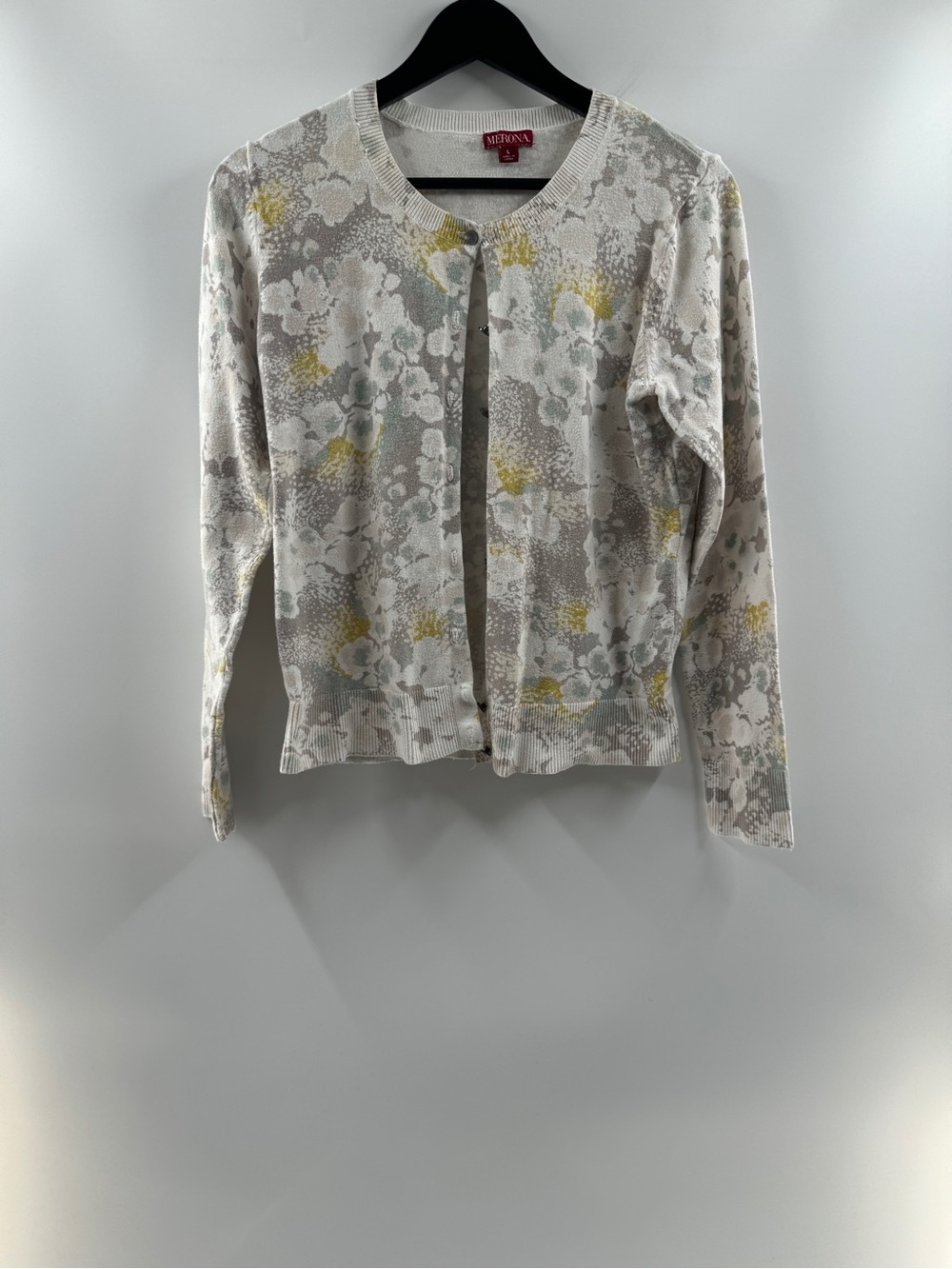 Merona Floral Button Front Cardigan Sweater Women’s Large